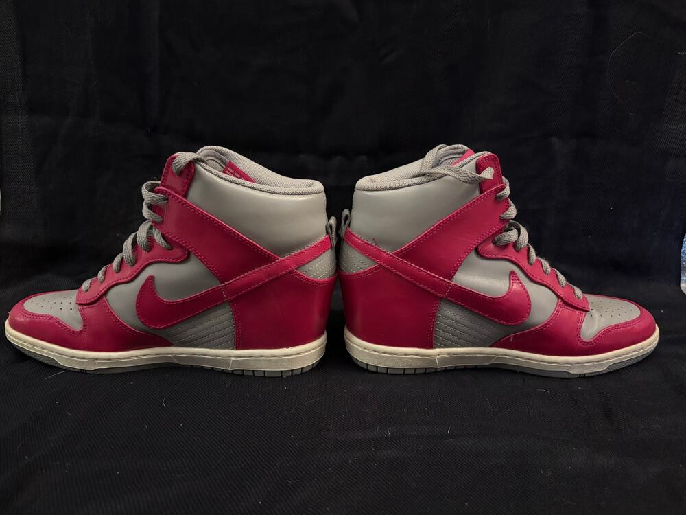 Nike Dunk Sky Hi 528899 001 Medium Grey /Sport Fuchsia-Sail Wmn Sz 10 Wedge 2012